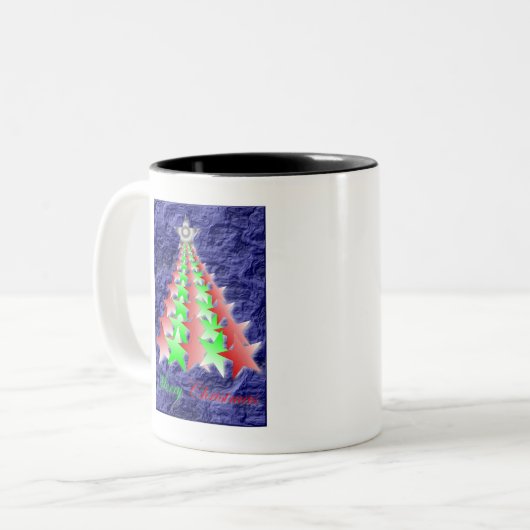 MERRY CHRISTMAS 12 ZWEIFARBIGE TASSE (Vorderseite Links)