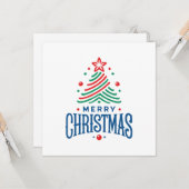 Merry Christmas 1 Karte (Vorderseite/Rückseite Beispiel)