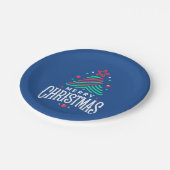 Merry Christmas 1 Pappteller (Schrägansicht)