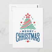 Merry Christmas 1 Postkarte (Vorne/Hinten)