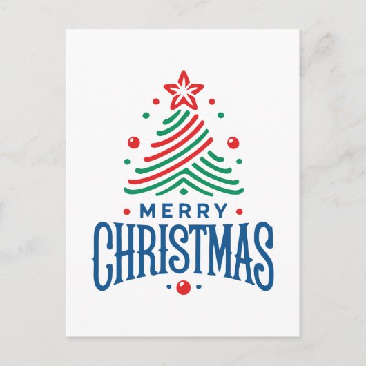 Merry Christmas 1 Postkarte (Vorderseite)