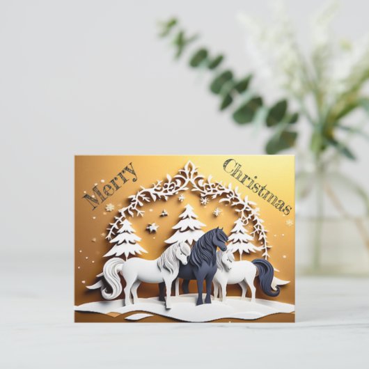 Merry Christmas - 1 Postkarte (Stehend Vorderseite)