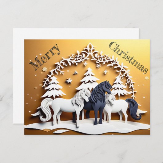 Merry Christmas - 1 Postkarte (Vorne/Hinten)