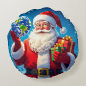 „Merry Christmas“1 Rundes Kissen (Rückseite)