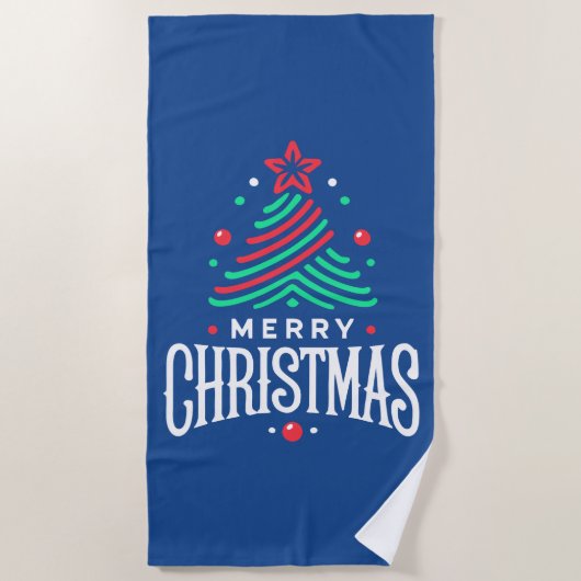 Merry Christmas 1 Strandtuch (Vorderseite)