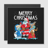 Merry Christmas 2023 Magnetkarte (Vorne/Hinten)