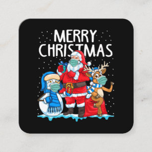 Merry Christmas 2023 Quadratische Visitenkarte