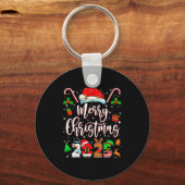 Merry Christmas 2025 Family Matching Pajamas Xmas Schlüsselanhänger (Vorderseite)