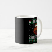 Merry Christmas 2025 Irish Setter Santa Hat Ugly X Kaffeetasse (VorderseiteRechts)