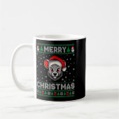 Merry Christmas 2025 Rat Santa Hat Ugly Xmas Kaffeetasse (Links)
