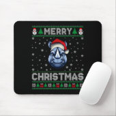 Merry Christmas 2025 Rhino Santa Hat Ugly Xmas Lon Mousepad (Mit Mouse)