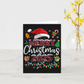 Merry Christmas 2025 Santa Elf Funny Family Matchi Karte (Gelbe Blume)