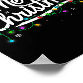 Merry Christmas 2025 Santa Hat Reindeer Xmas Match Poster (Ecke)