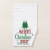 Merry Christmas 2025 White Badhandtuch Set (Handtuch)