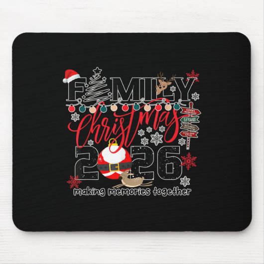 Merry Christmas 2026 Women, Men Shirt Mousepad (Vorne)