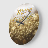 Merry Christmas 22 Wall Clock Große Wanduhr (Winkel)