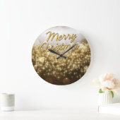 Merry Christmas 22 Wall Clock Große Wanduhr (Zuhause)