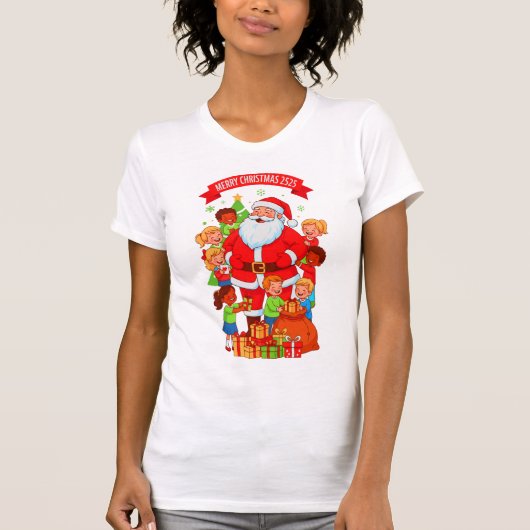 MERRY CHRISTMAS 2525 WOMENS BELLA+CANVAS SLIM FIT T-Shirt (Vorderseite)