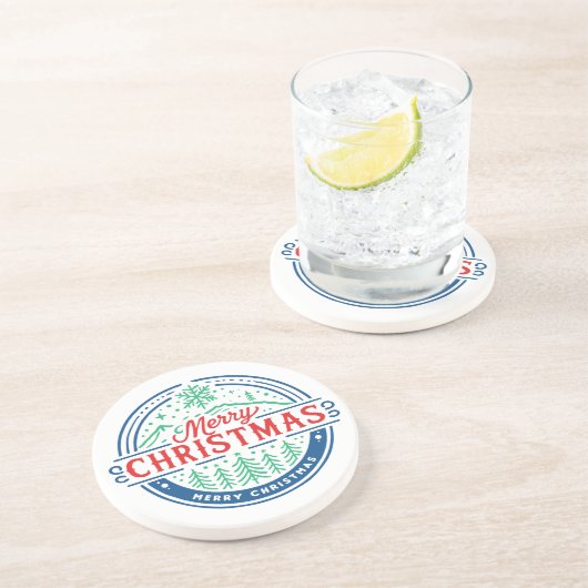 Merry Christmas 2 Getränkeuntersetzer (Seite)