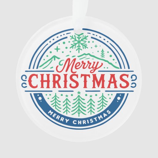 Merry Christmas 2 Ornament (Vorderseite)
