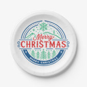 Merry Christmas 2 Pappteller (Vorderseite)