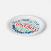 Merry Christmas 2 Pappteller (Schrägansicht)