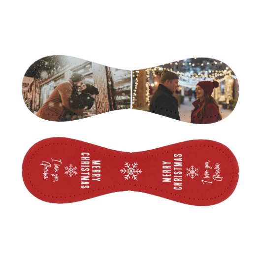 Merry Christmas 2 Photo Collage Keepsake Baseball (Paneele)