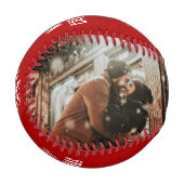 Merry Christmas 2 Photo Collage Keepsake Baseball (Vorderseite Links)