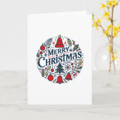 Merry Christmas 3 Karte (Gelbe Blume)