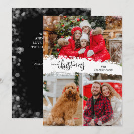 Merry Christmas 3 Photo Collage Feiertagskarte