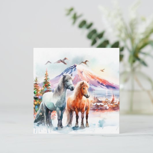 Merry Christmas - 7 Feiertagskarte (Stehend Vorderseite)