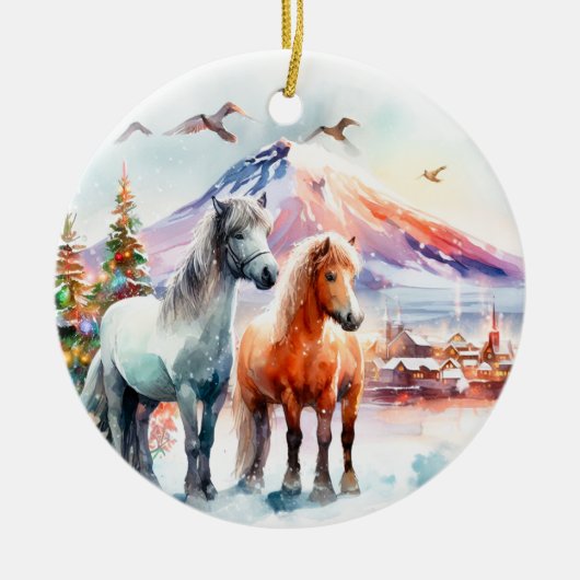 Merry Christmas - 7 Keramik Ornament (Vorne)