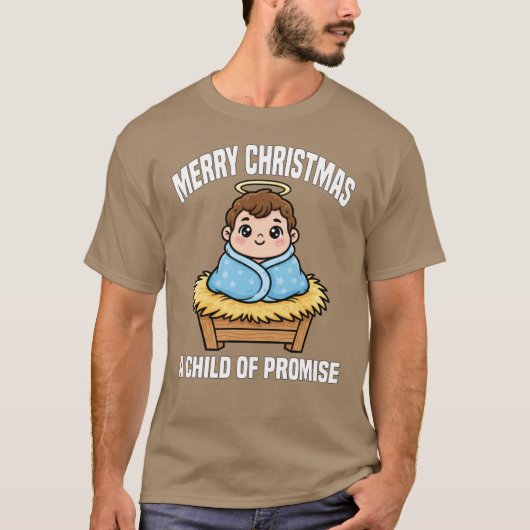 MERRY CHRISTMAS A CHILD OF PROMISE Ba funny T-Shirt (Vorderseite)