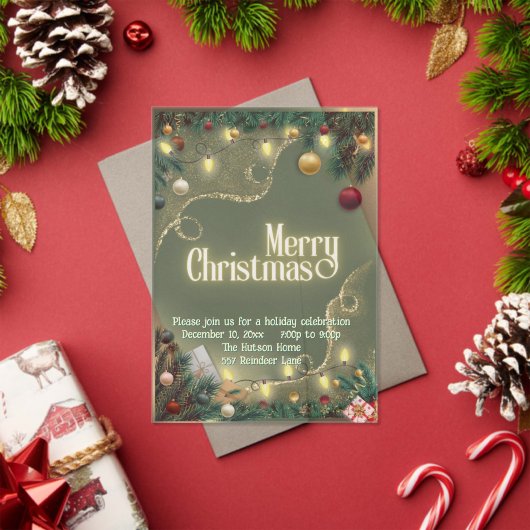 Merry Christmas Acryleinladungen (Insitu (Feiertag))