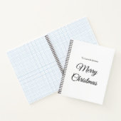 Merry Christmas add name text custom family gift Notizblock (Innenseite)