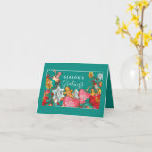 Merry Christmas Add Your Foto Karte (Gelbe Blume)