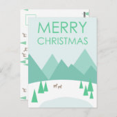 Merry Christmas Add Your Foto Postkarte (Vorne/Hinten)