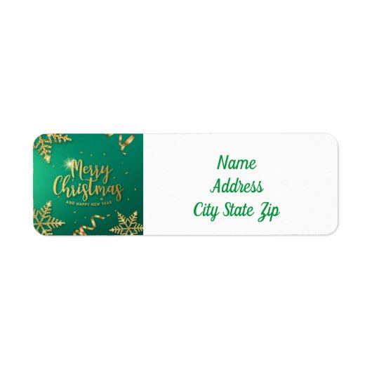 *MERRY CHRISTMAS* ADDRESS-ETIKETT (Vorne)