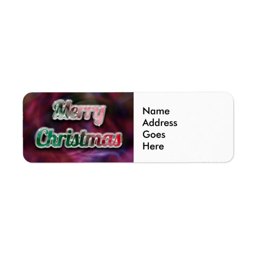 Merry Christmas Address Label (Vorne)