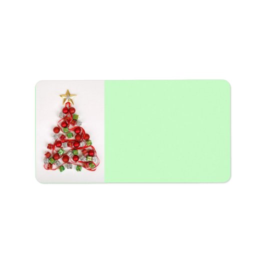 Merry Christmas Address Label Adressaufkleber (Vorne)