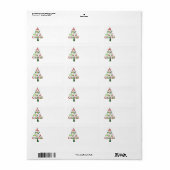 Merry Christmas Address Label Adressaufkleber (Vorne)