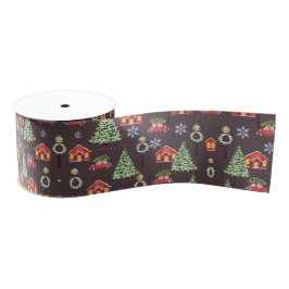 Merry Christmas Aesthetic Pattern- Festive Holiday Ripsband