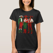 Merry Christmas African American Afro Cowgirl West T-Shirt (Vorderseite)