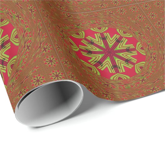 Merry Christmas African Traditional Design Geschenkpapier (Rolleneckpunkt)