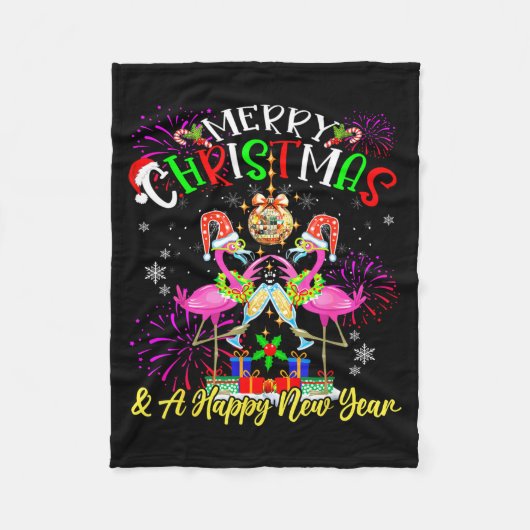 Merry Christmas & A Happy New Year Fireworks F Fleecedecke (Vorderseite)