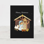 Merry Christmas & Nativity Scene Christian Fai Karte (Vorderseite)