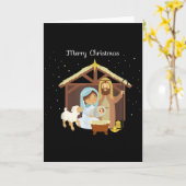 Merry Christmas & Nativity Scene Christian Fai Karte (Gelbe Blume)