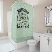 Merry Christmas and a Happy New Year Duschvorhang (Beispiel)