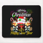 Merry Christmas And A Happy New Year Firework Wine Mousepad (Vorne)