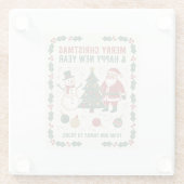 Merry Christmas and a Happy New Year Glasuntersetzer (Rückseite)